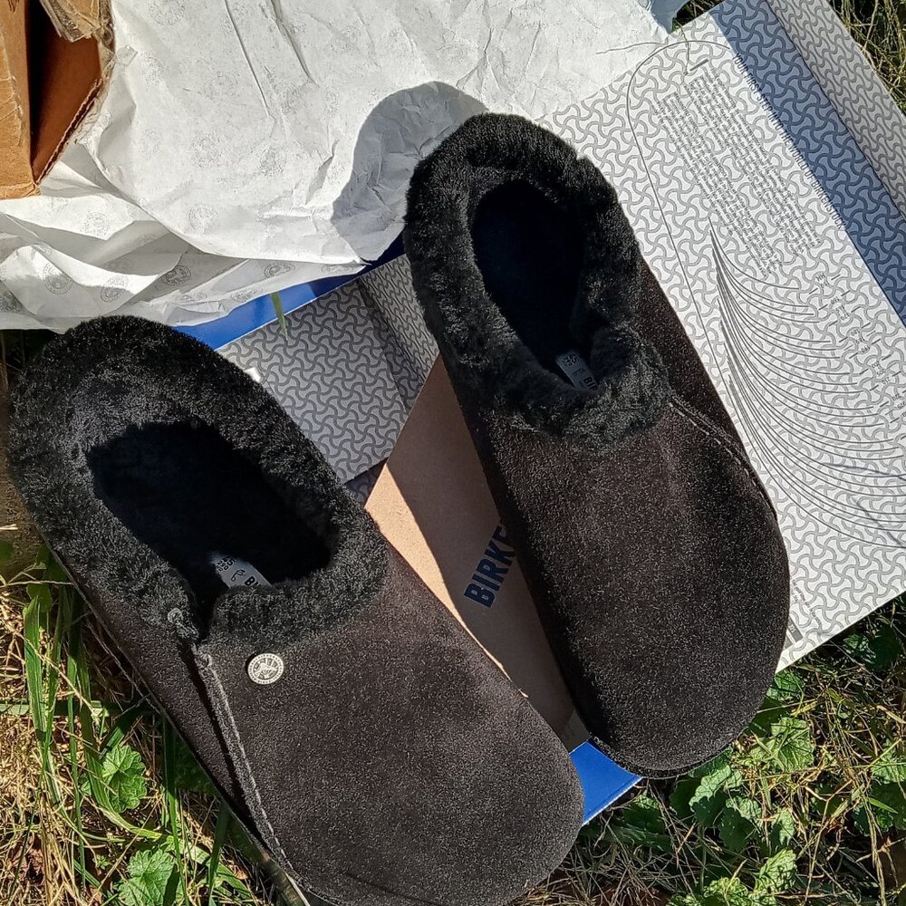 Birkenstock Zermatt premium shearling suede 12-12.5 normal/ wide